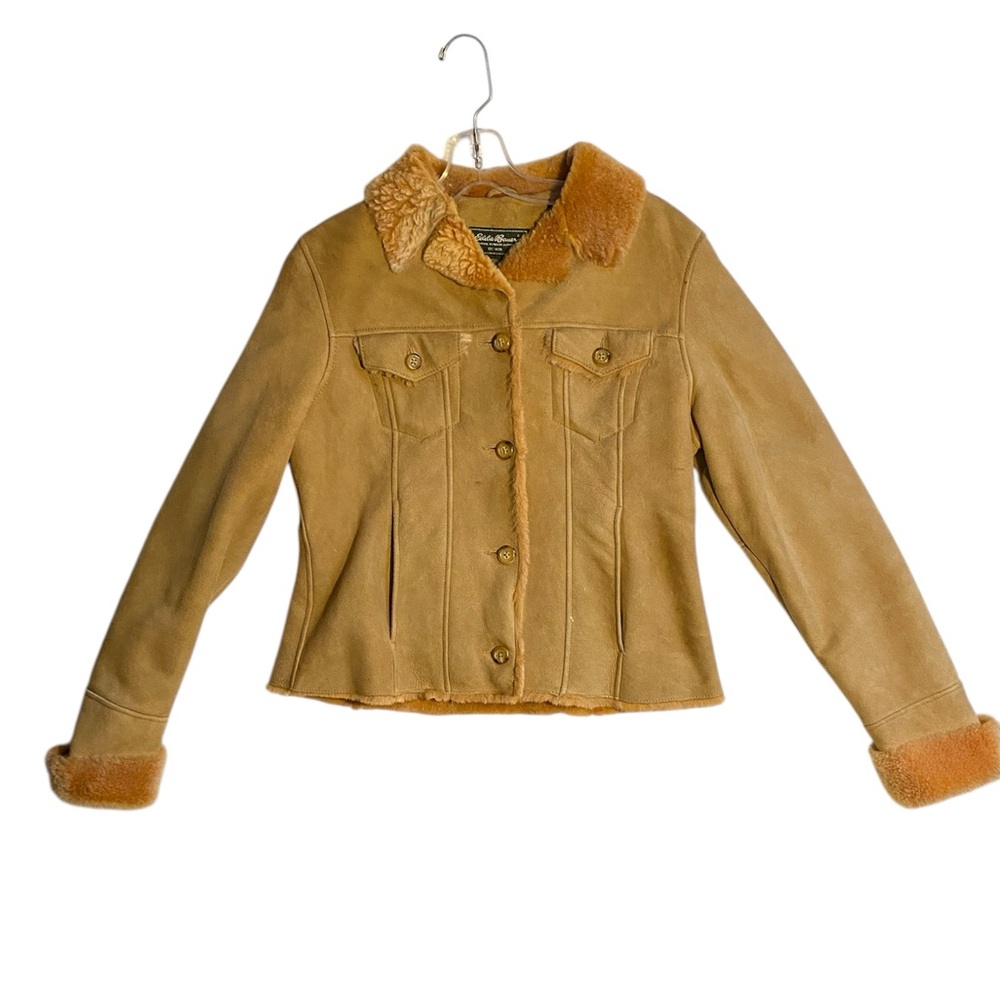 Eddie Bauer Tan Genuine Real Shearling Jacket
